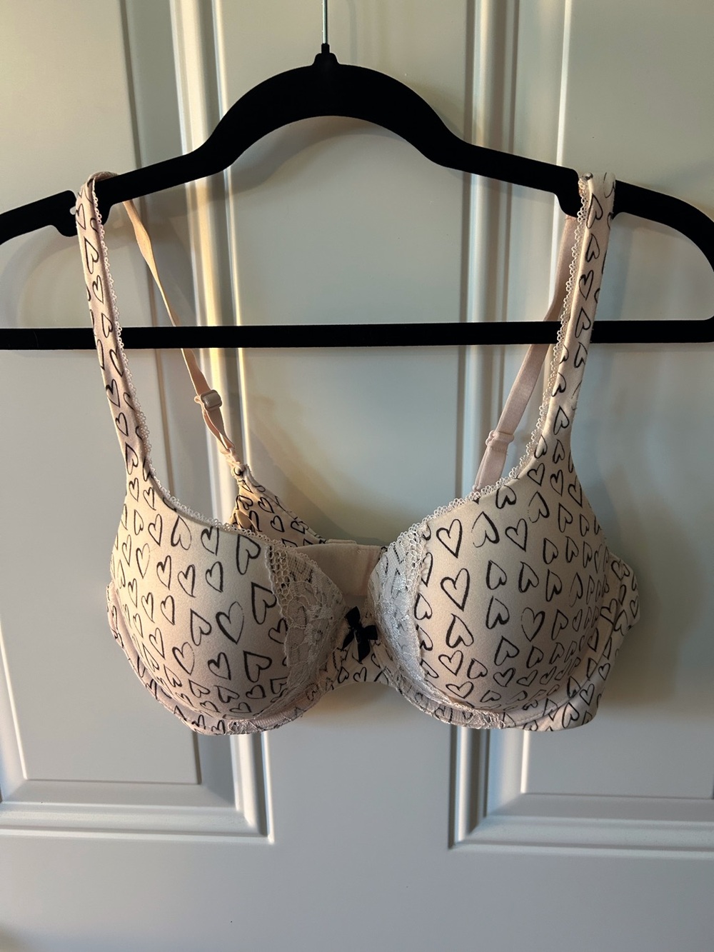 Body By Victoria Perfect Shape Heart Print Underwire Pink Black 36C